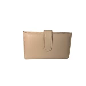 Classic Neutral Snap-Closure Womens Wallet Beige